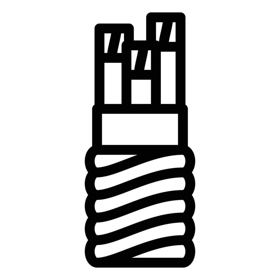 Main Feeder Draht Kabel Linie Symbol Vektor Illustration