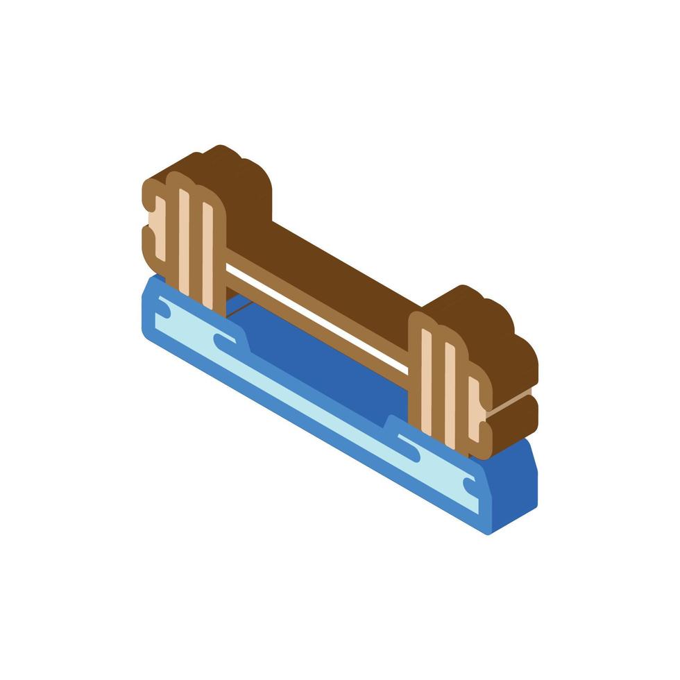 skivstång kondition sport isometrisk ikon vektor illustration