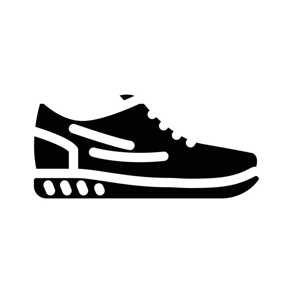 Schuhwerk Fitness Sport Glyphe Symbol Vektor Illustration