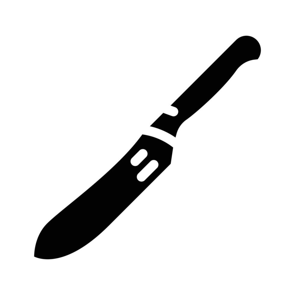 Metzger Fleisch Messer Glyphe Symbol Vektor Illustration