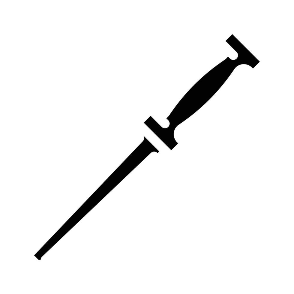 Messer Anspitzer Glyphe Symbol Vektor Illustration