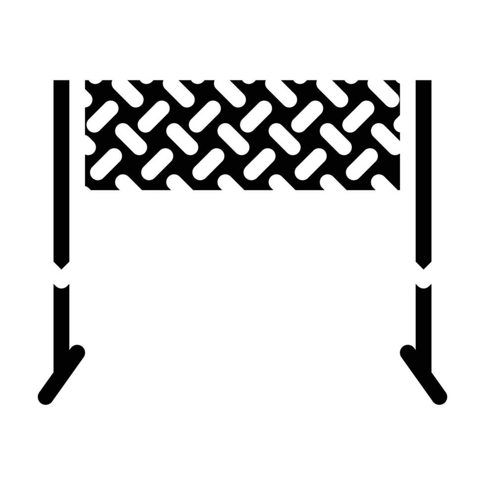 Badminton Netz Glyphe Symbol Vektor Illustration