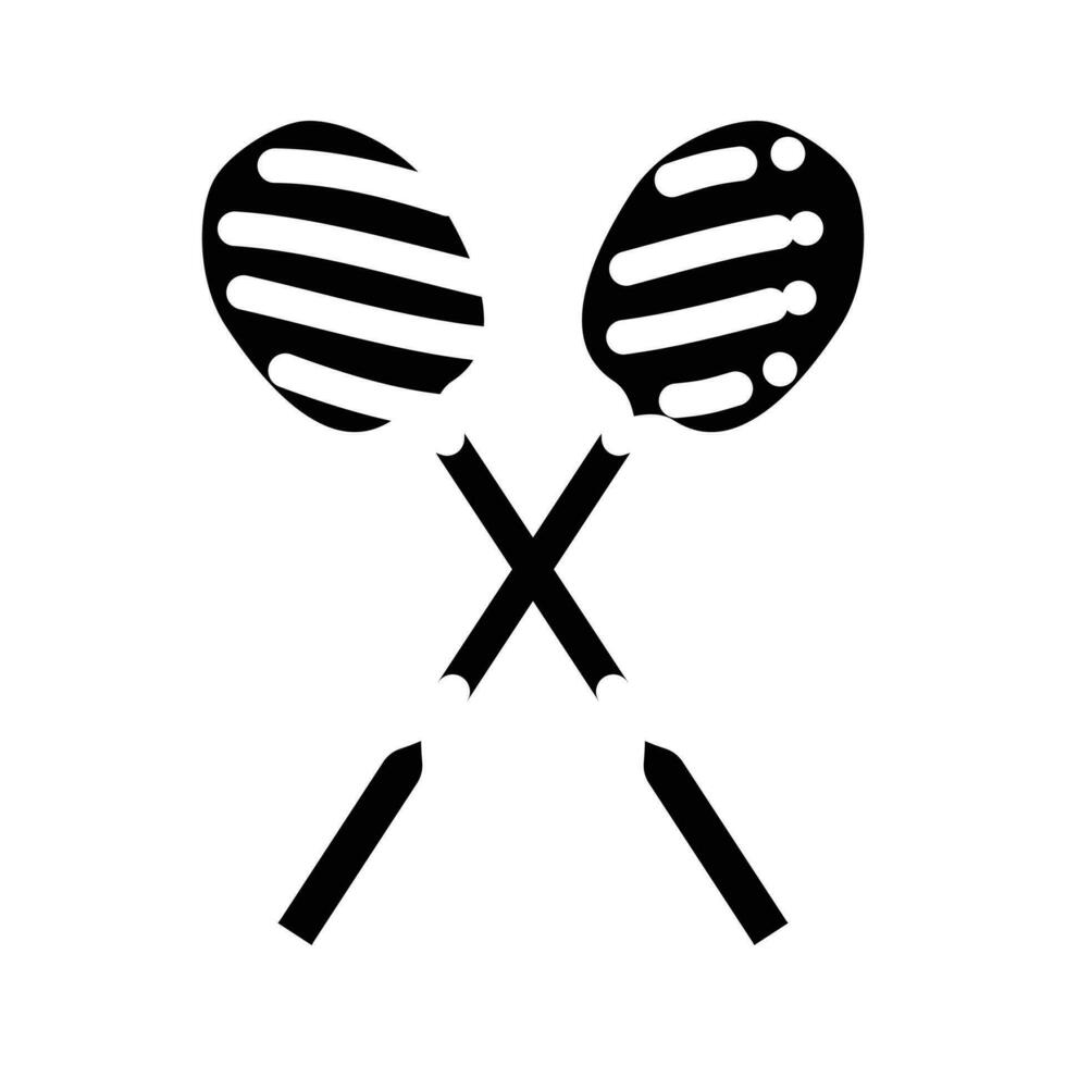 Wettbewerb Badminton Glyphe Symbol Vektor Illustration