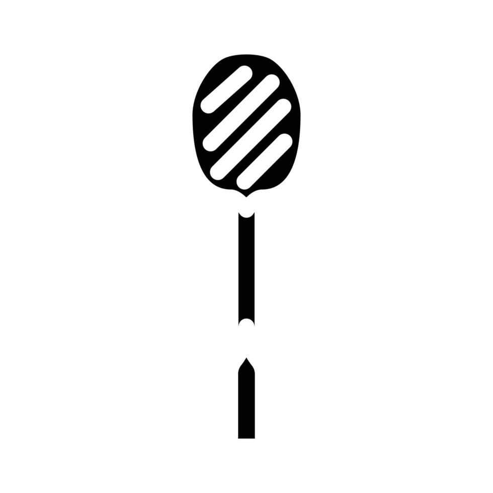 racket professionell badminton glyf ikon vektor illustration
