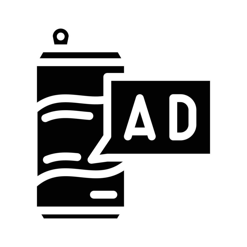Produkt Platzierung Werbung Glyphe Symbol Vektor Illustration