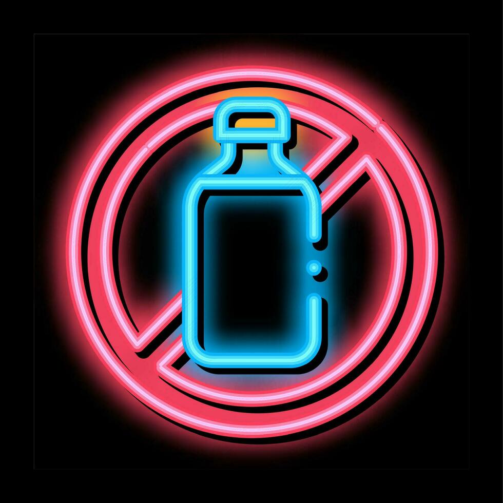 Allergen kostenlos Zeichen Laktose Neon- glühen Symbol Illustration vektor