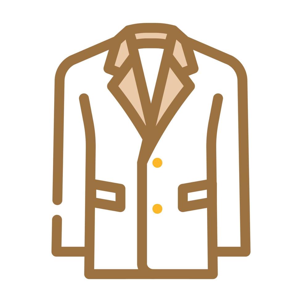 Mantel Oberbekleidung männlich Farbe Symbol Vektor Illustration