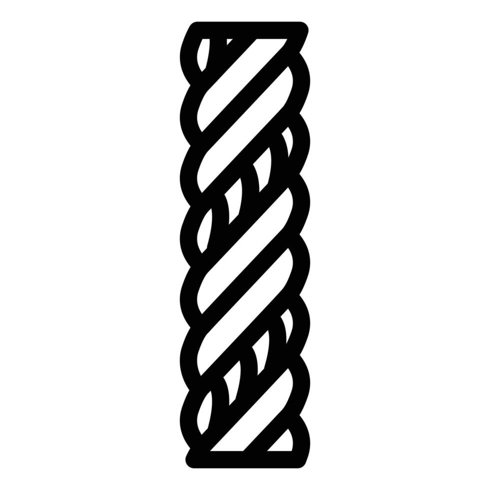 triplex tråd kabel- linje ikon vektor illustration