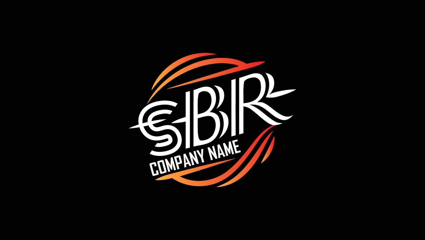 einfach modern sbr Logo Design vektor