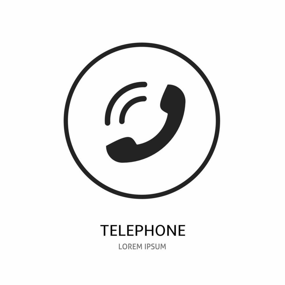 telefon ikon illustration tecken för logotyp. stock vektor. vektor