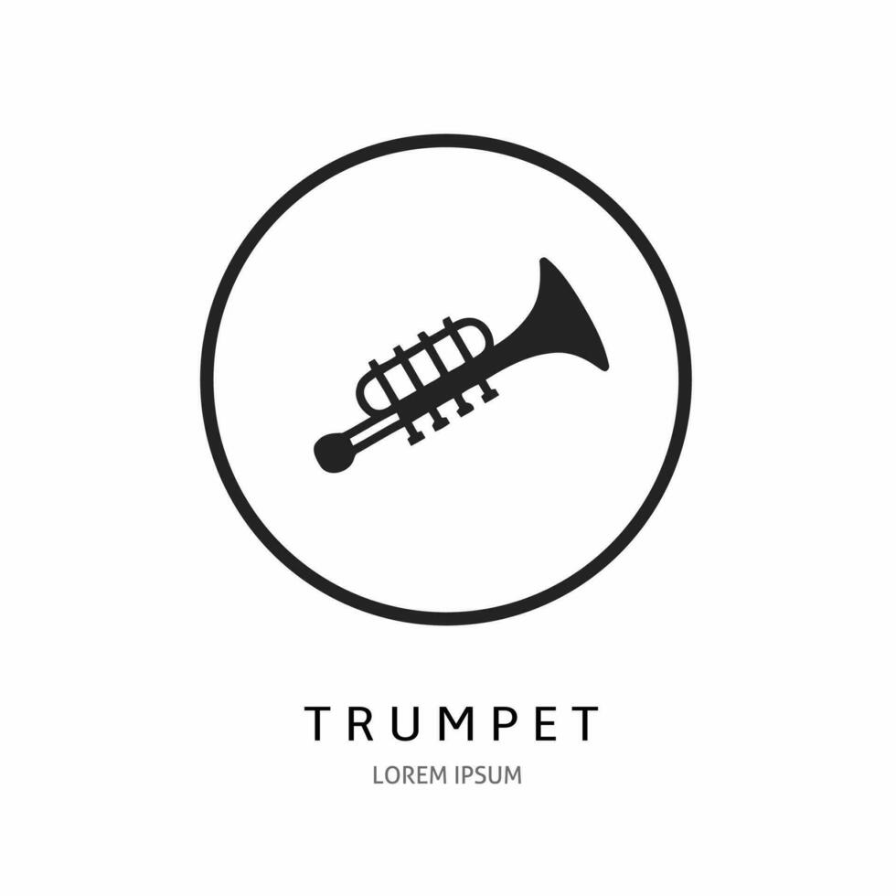trumpet illustration tecken för logotyp. stock vektor. vektor