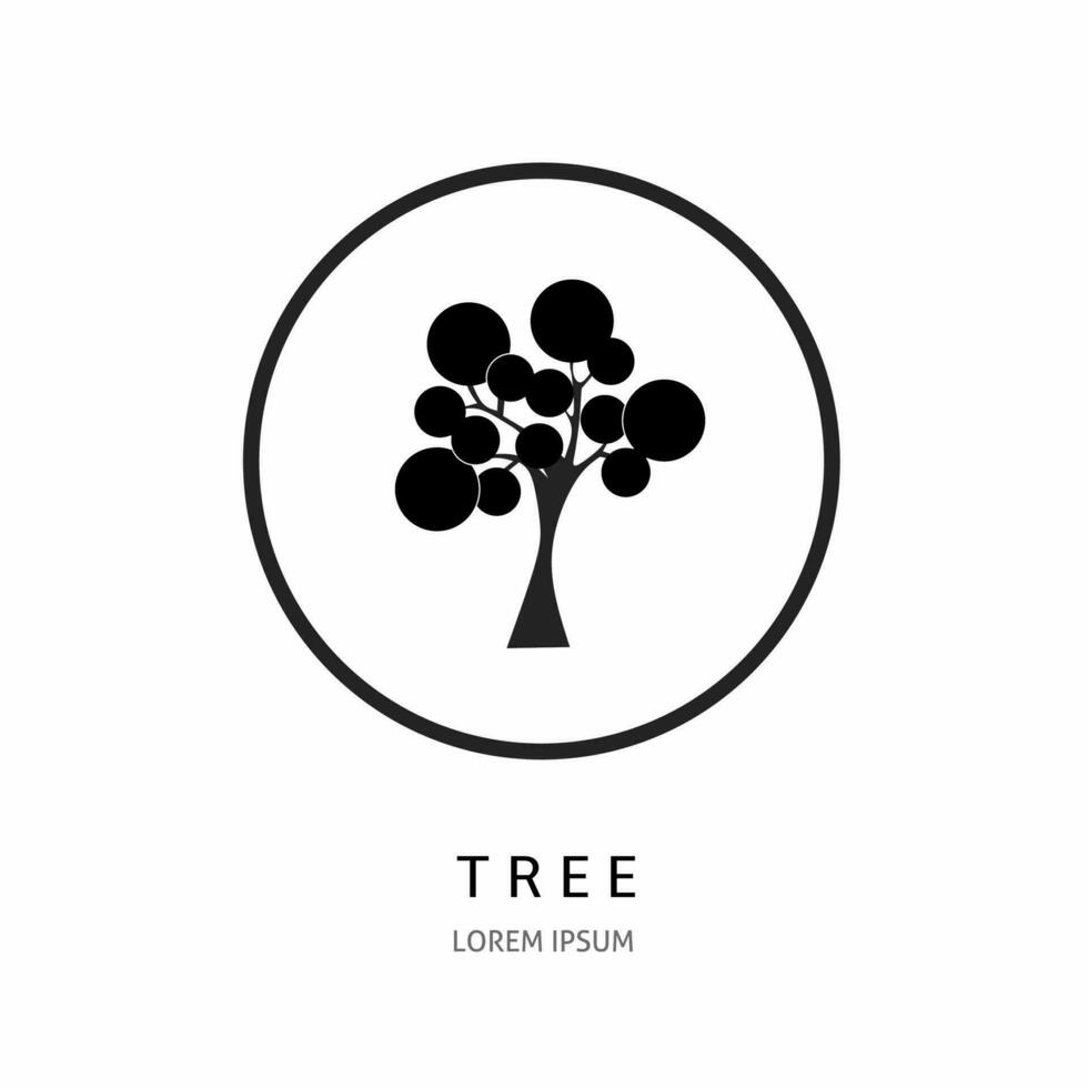 träd illustration tecken för logotyp. stock vektor. vektor