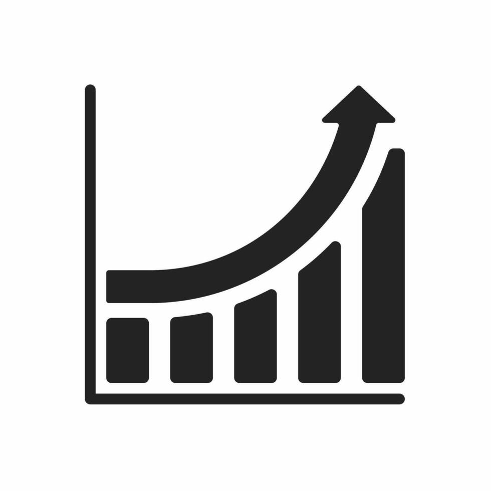 oben Graph Symbol. Graph Symbol Illustration auf Weiß Hintergrund. Lager Vektor Illustration.