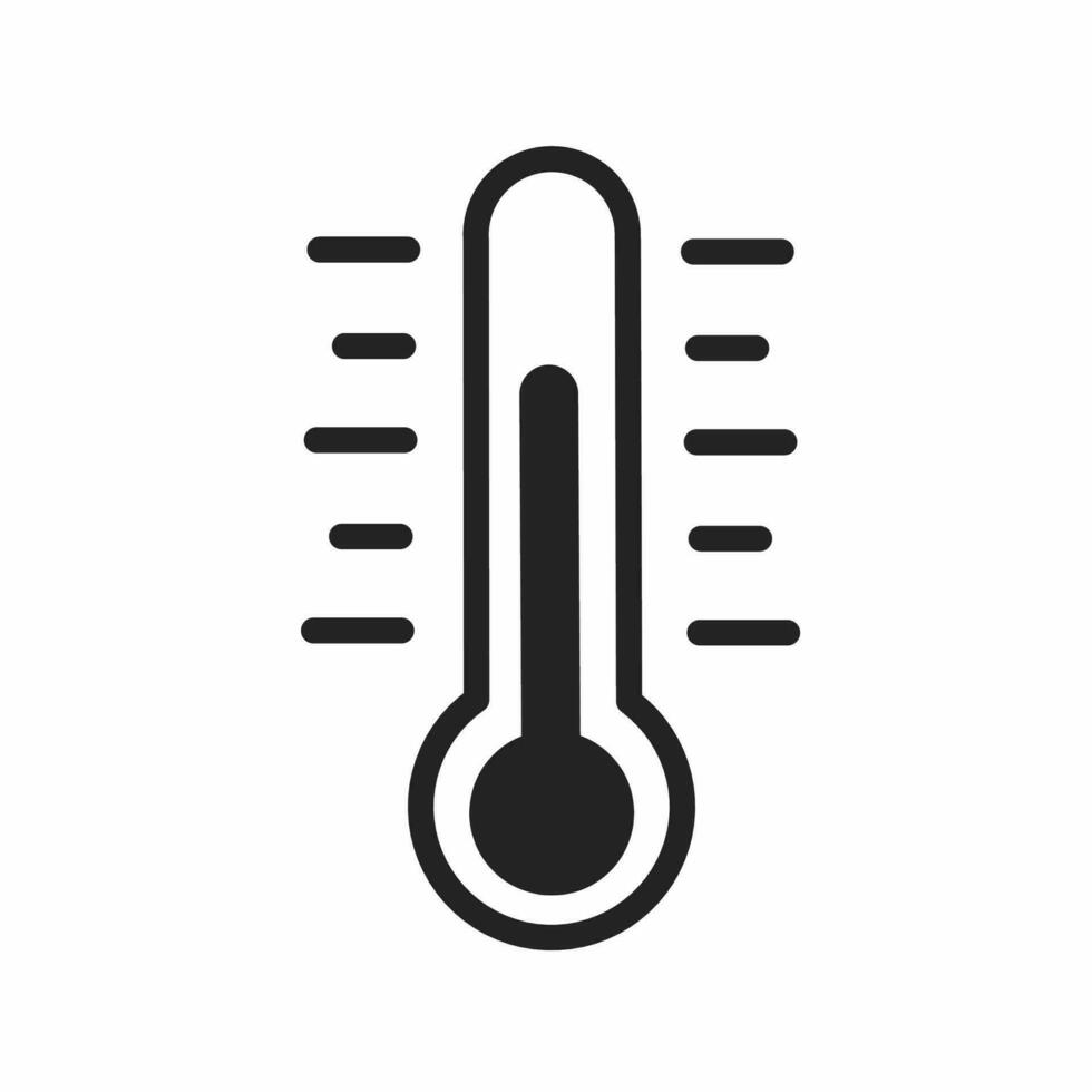 Thermometer Symbol. Thermometer Symbol Illustration auf Weiß Hintergrund. Lager Vektor Illustration.