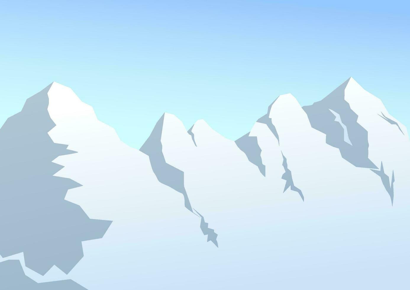 en snöig berg räckvidd vektor