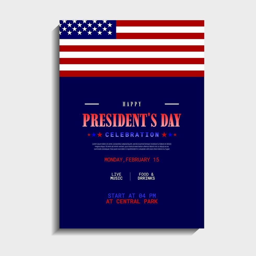 Presidents Day Template Design vektor