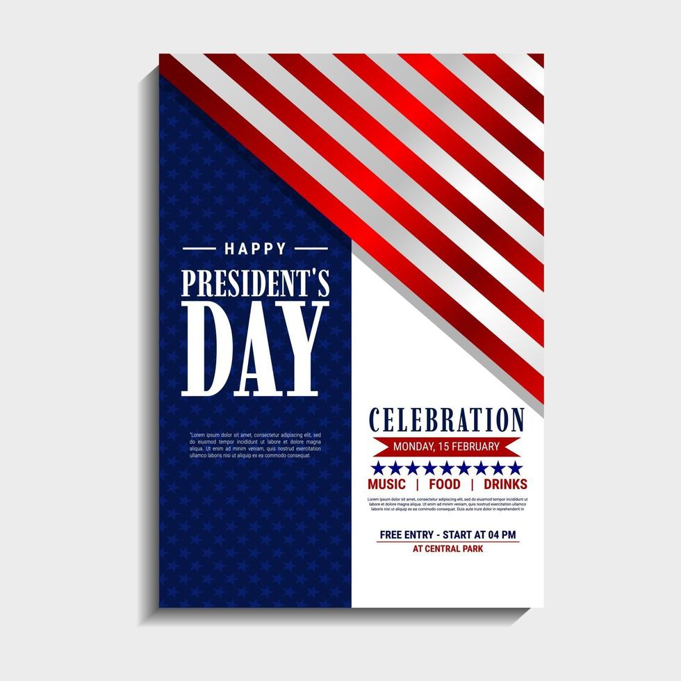 Presidents Day Template Design vektor