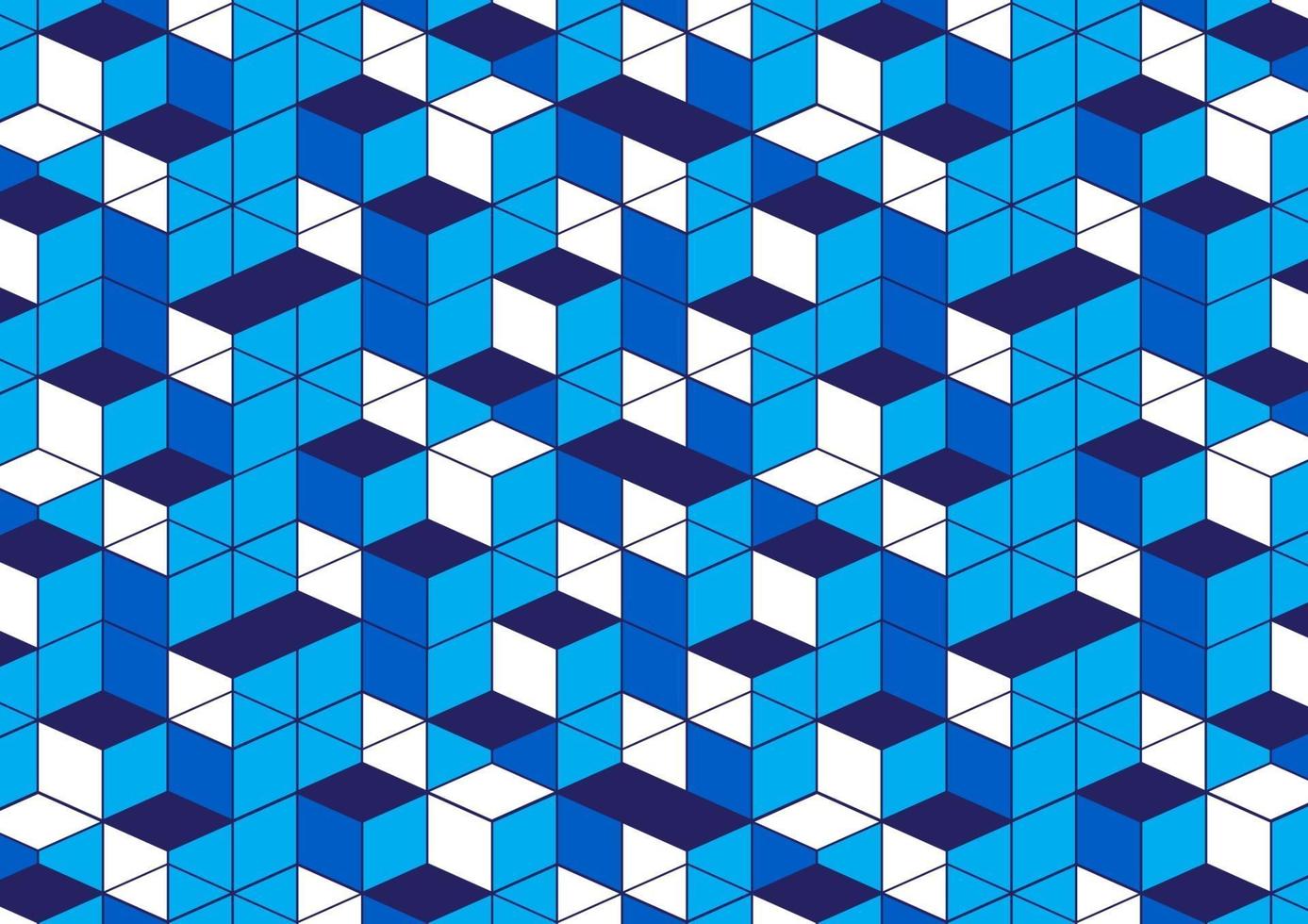 geometriska mönster blå vit bakgrund med rutan för textmeddelande vektor