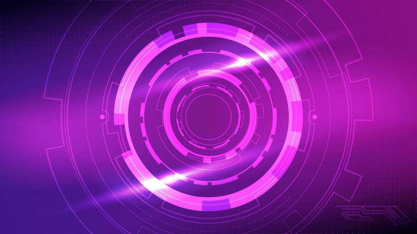 abstrakt effekt neon trogen cirkel, sci-fi tech grafisk bakgrund vektor