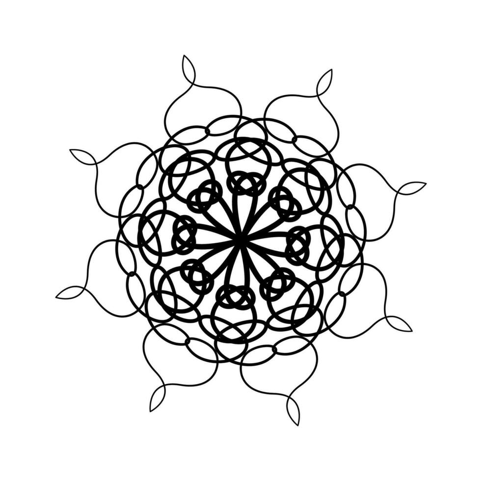 abstrakt indisch Grafik Blumen- Design vektor