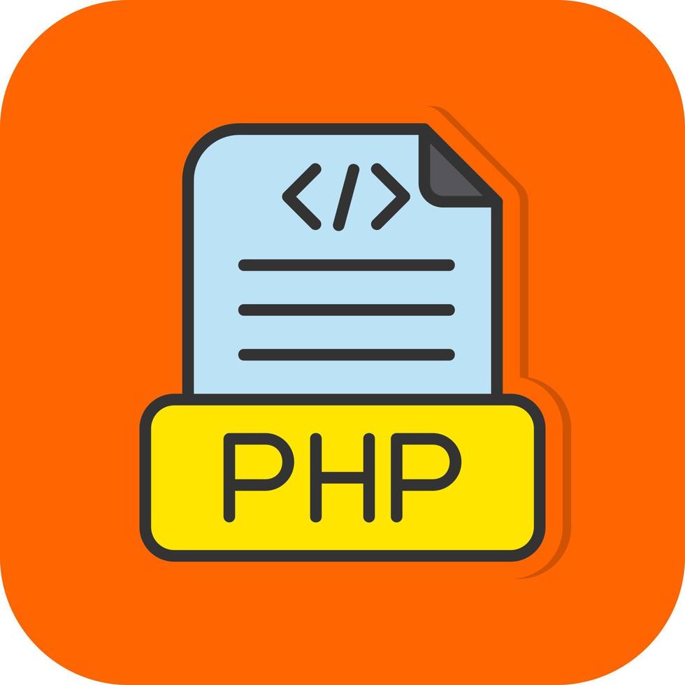 php-Datei-Vektor-Icon-Design vektor