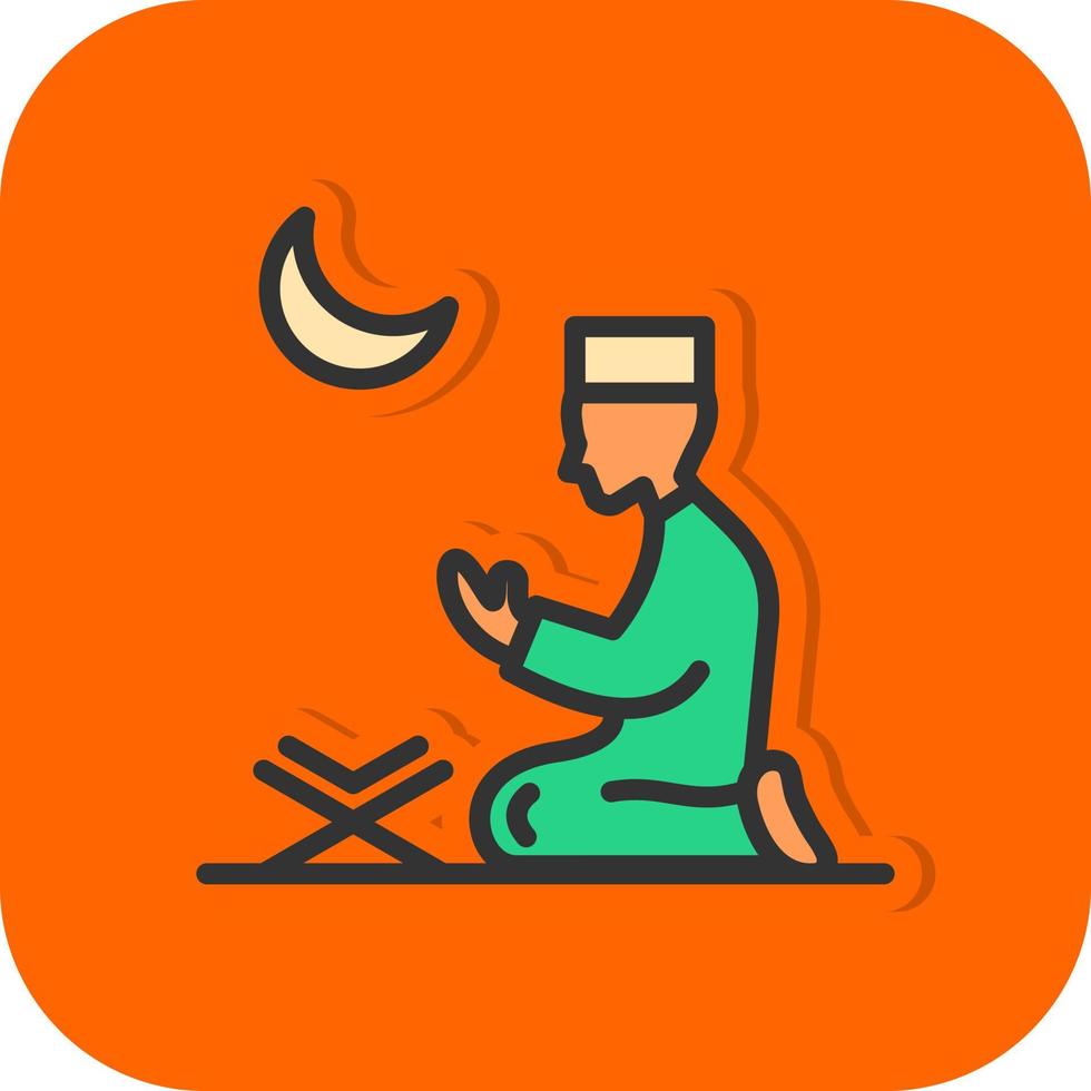 muslimisches betendes Vektor-Icon-Design vektor