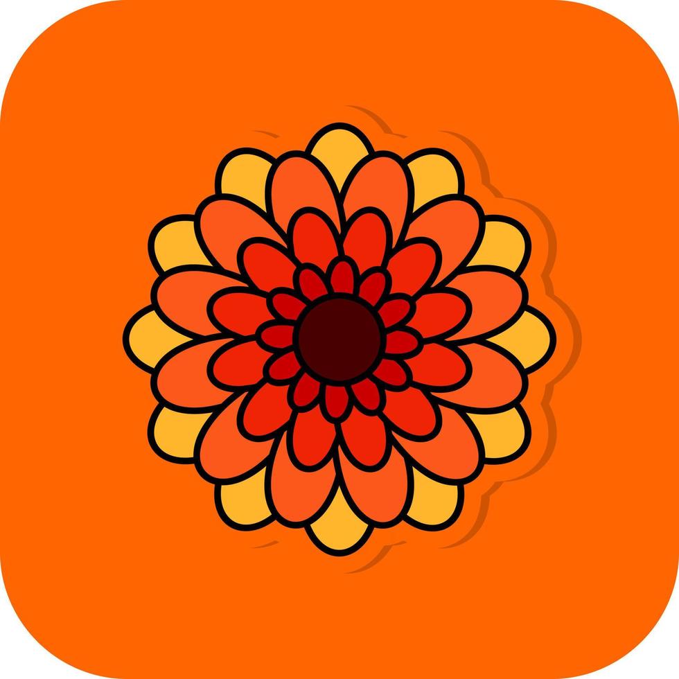 Chrysanthemen-Vektor-Icon-Design vektor