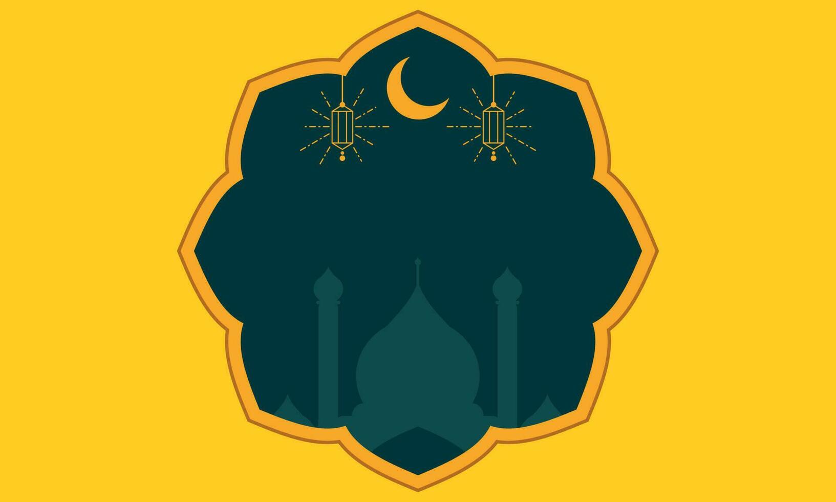 islamic hälsning kort, baner bakgrund illustration vektor