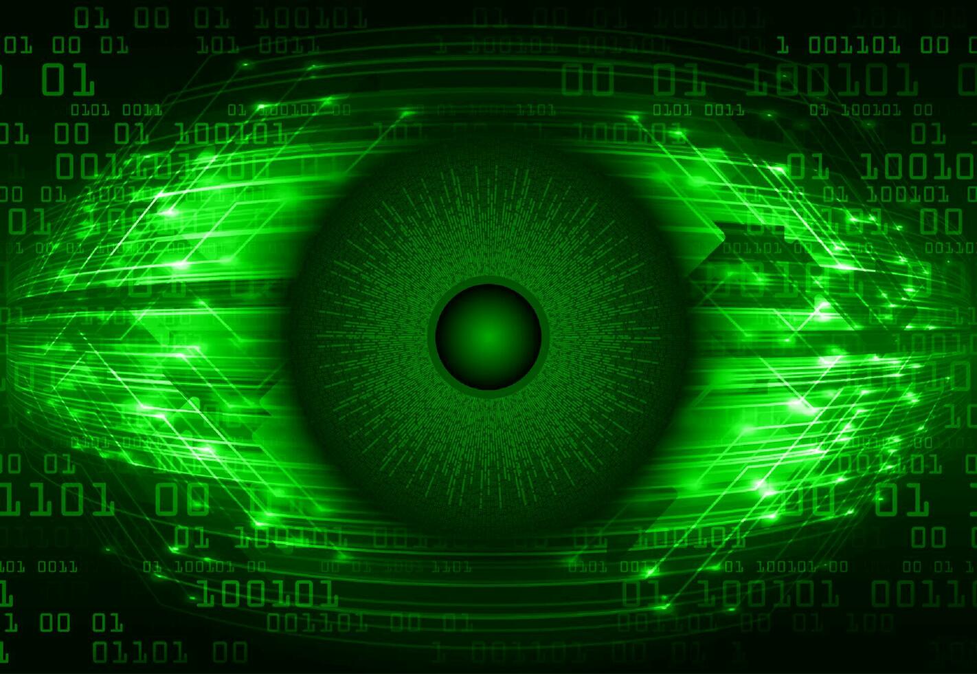 modern Internet-Sicherheit Technologie Symbol Pack mit Augen vektor