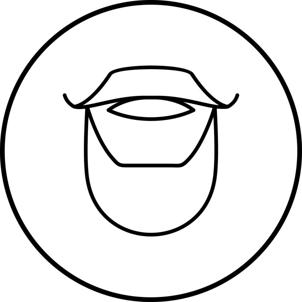 Vektorsymbol für Bart und Schnurrbart vektor