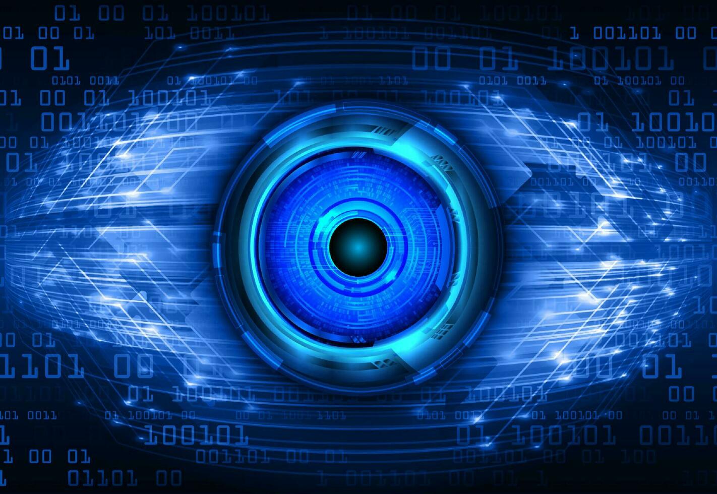 modern Internet-Sicherheit Technologie Symbol Pack mit Augen vektor