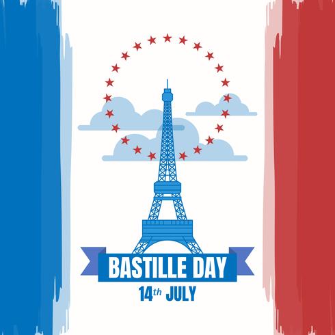 bastille dag av franska nationella dag illustration vektor