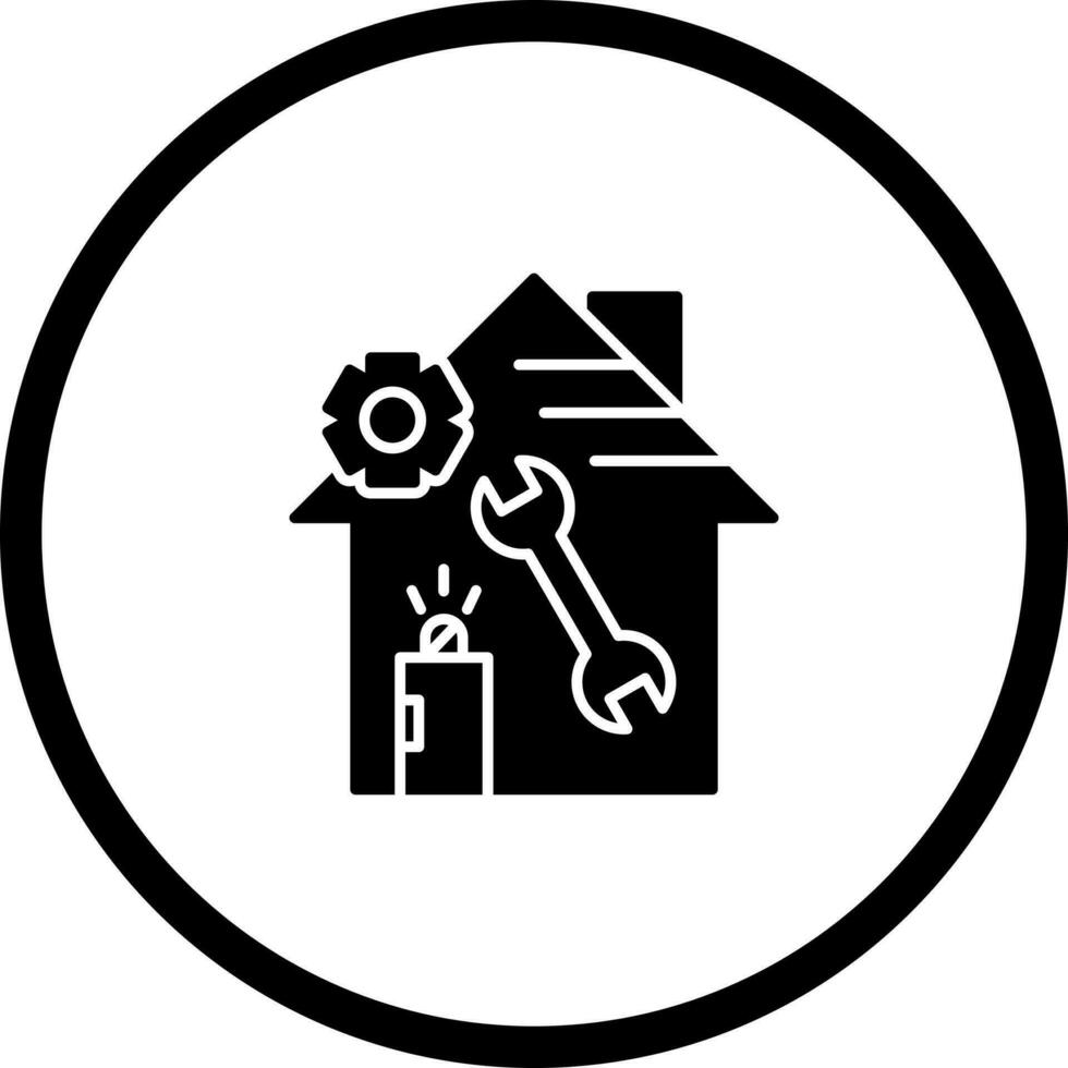 Vektorsymbol für die Reparatur zu Hause vektor