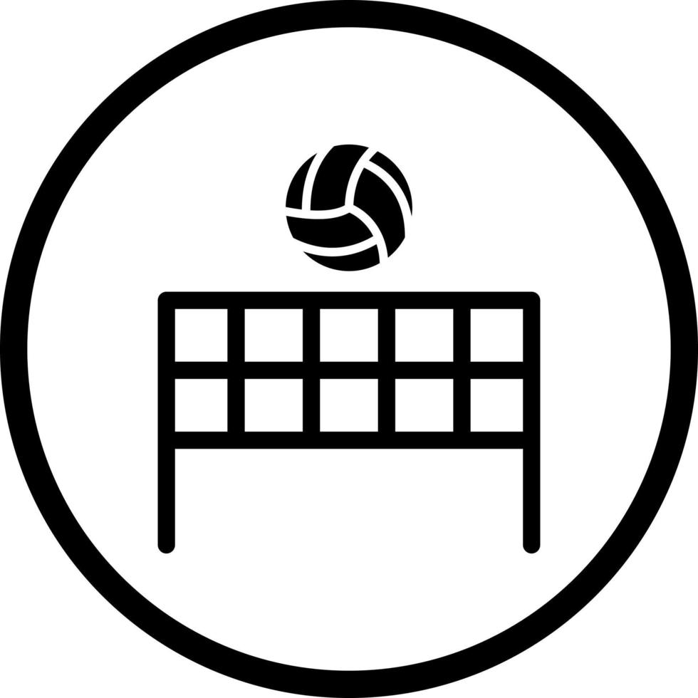 Beachvolleyball-Vektorsymbol vektor