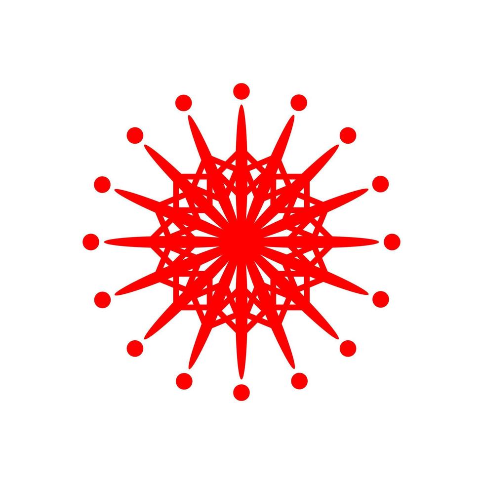 röd runda abstrakt vektor mandala