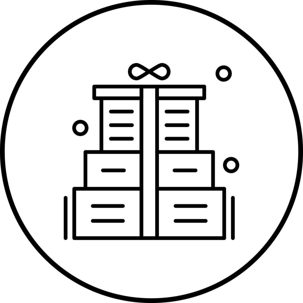 Geschenkbox-Vektorsymbol vektor