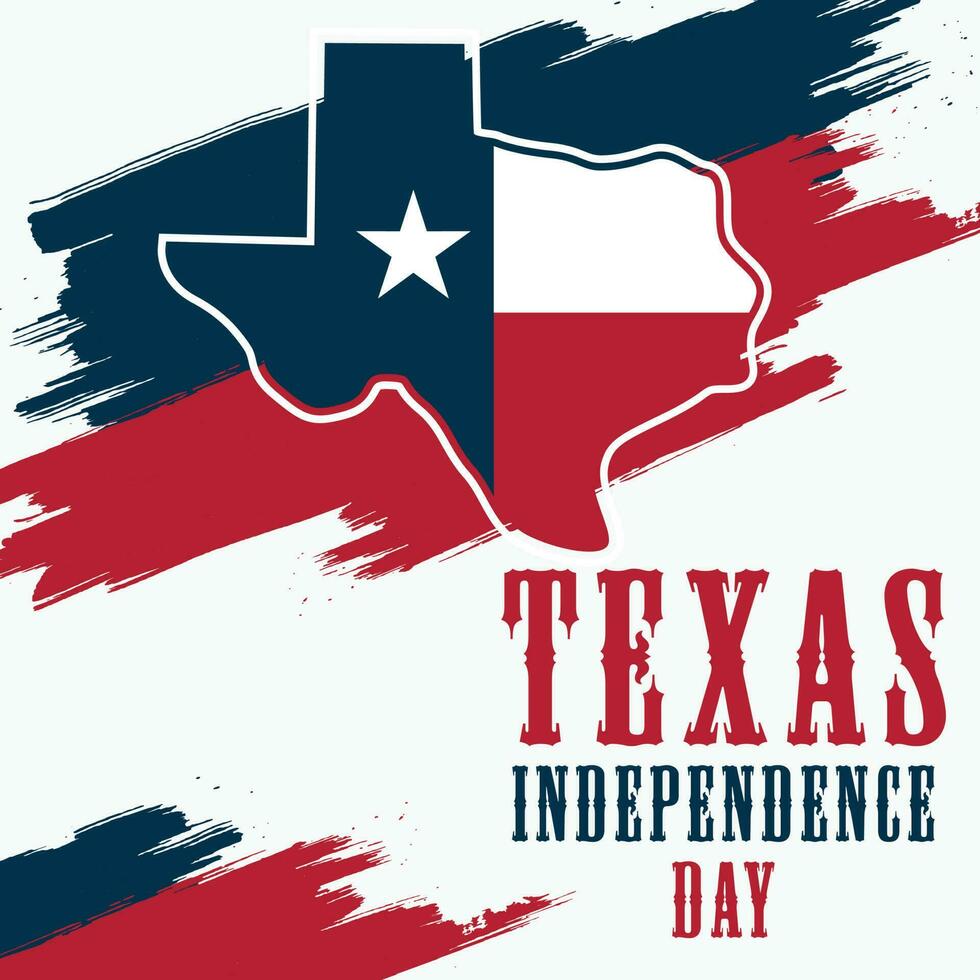 Texas Unabhängigkeit Tag, Design zum Poster, Karte, Banner, Hintergrund, modern Hintergrund Vektor Illustration