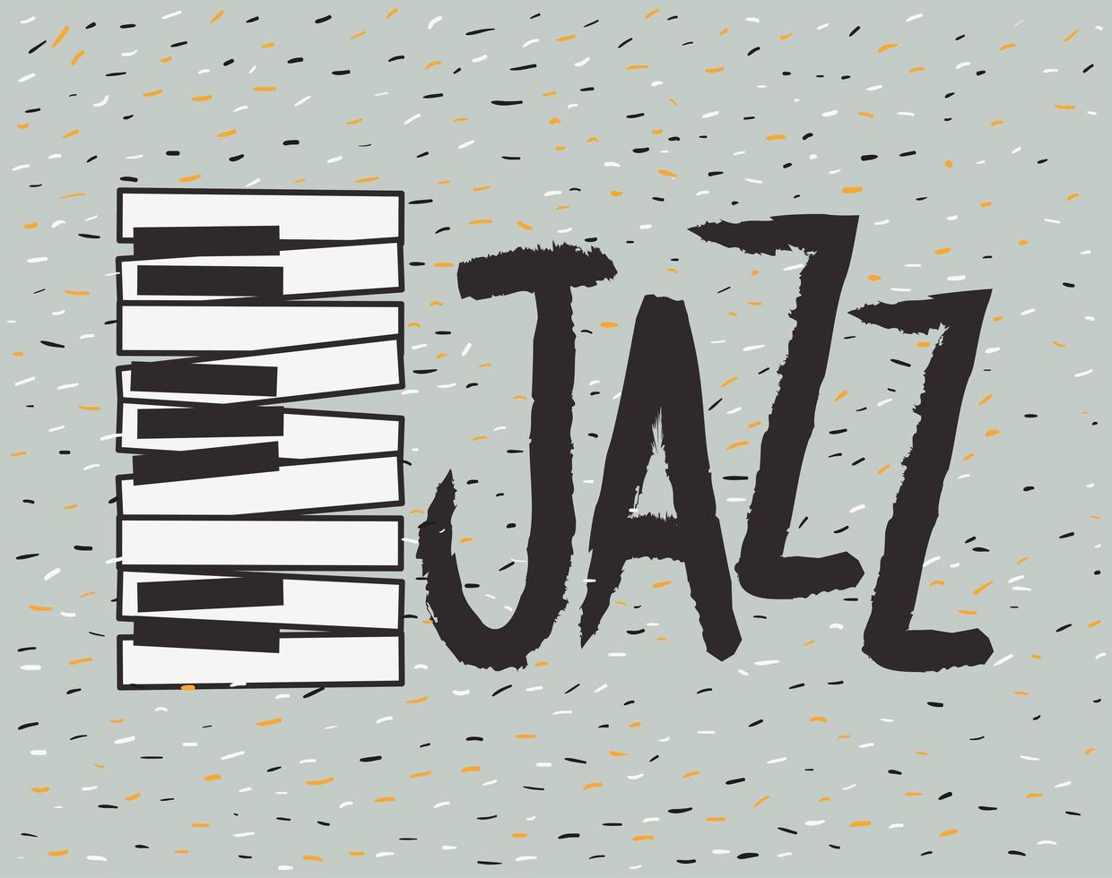 jazz dag affisch med pianotangentbord vektor