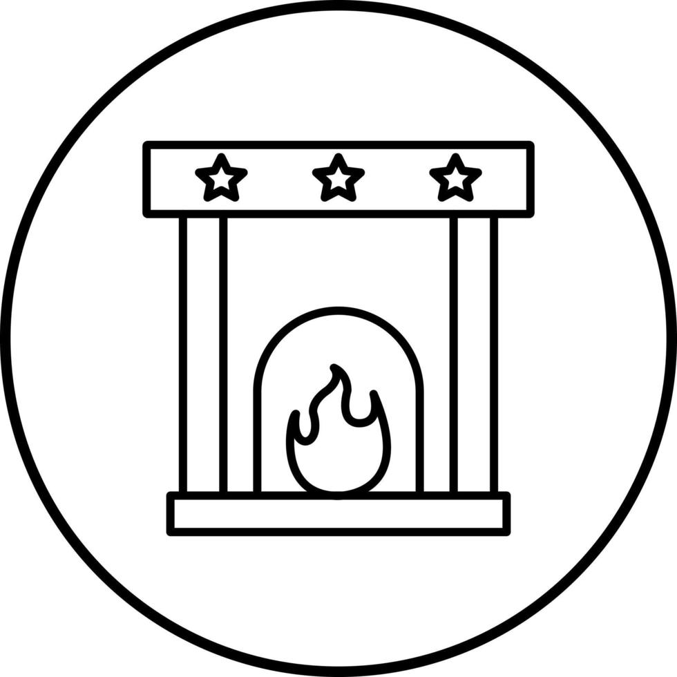 Kamin-Vektor-Symbol vektor