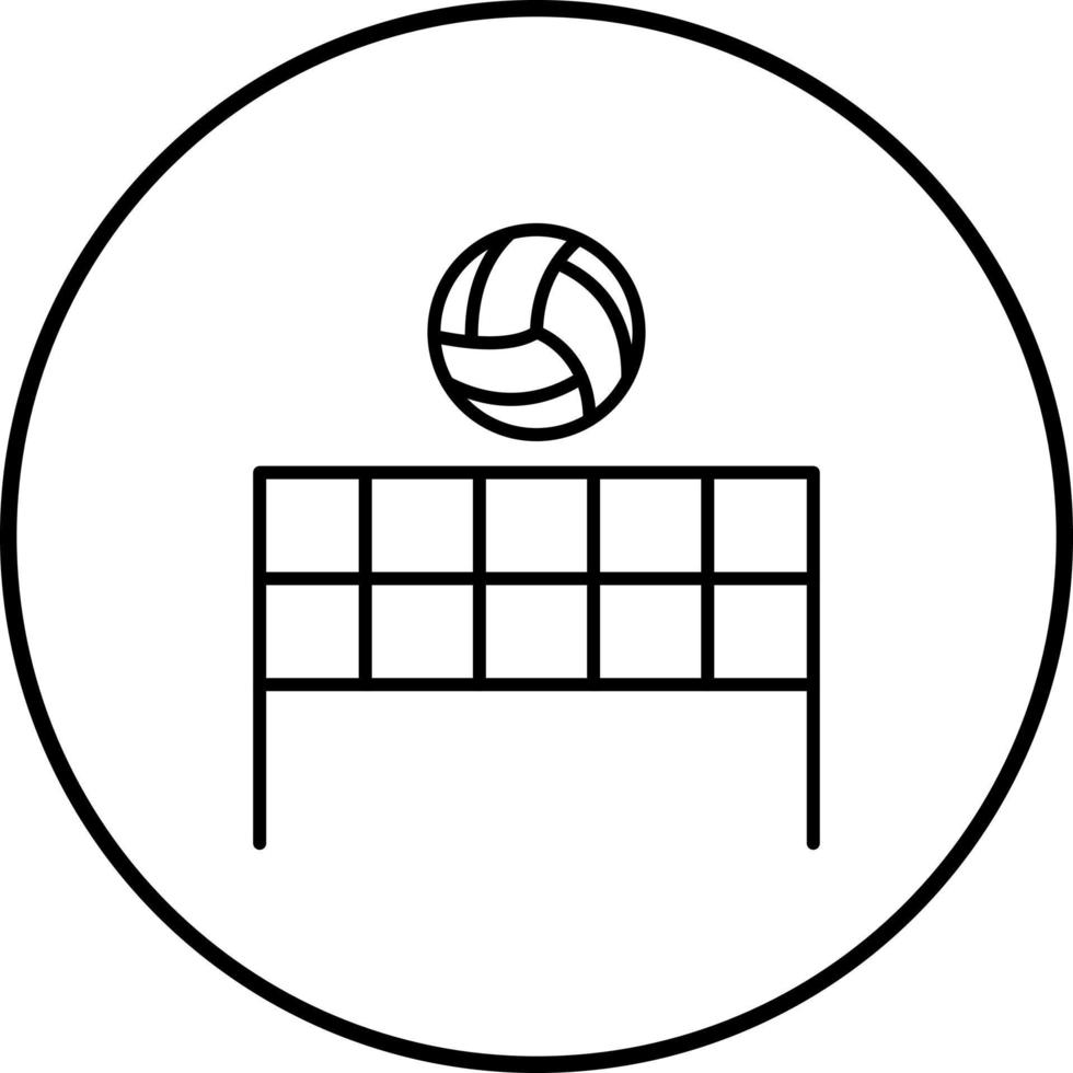 Beachvolleyball-Vektorsymbol vektor