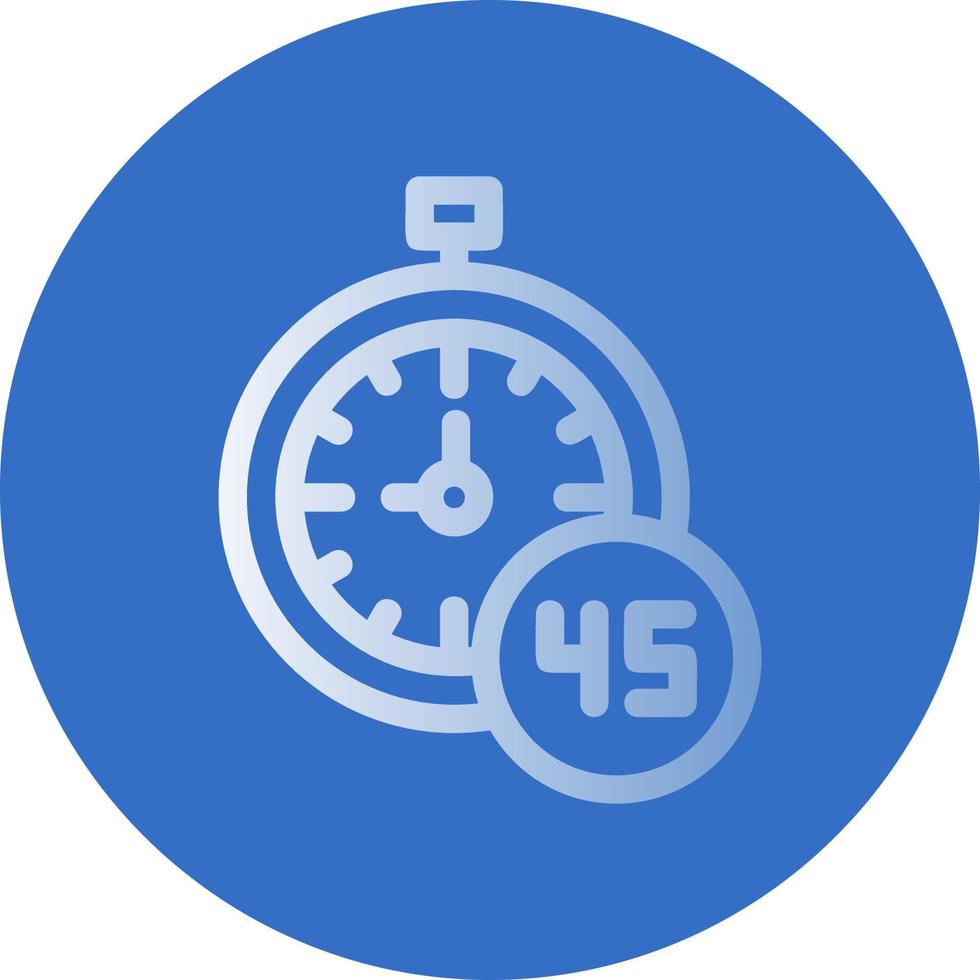 45 Minuten Vektor-Icon-Design vektor