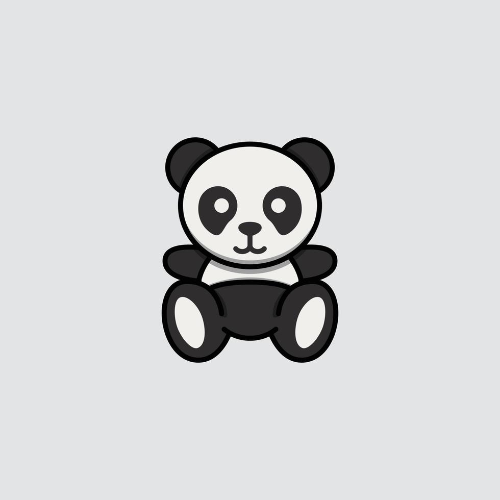 söt panda Björn vektor design