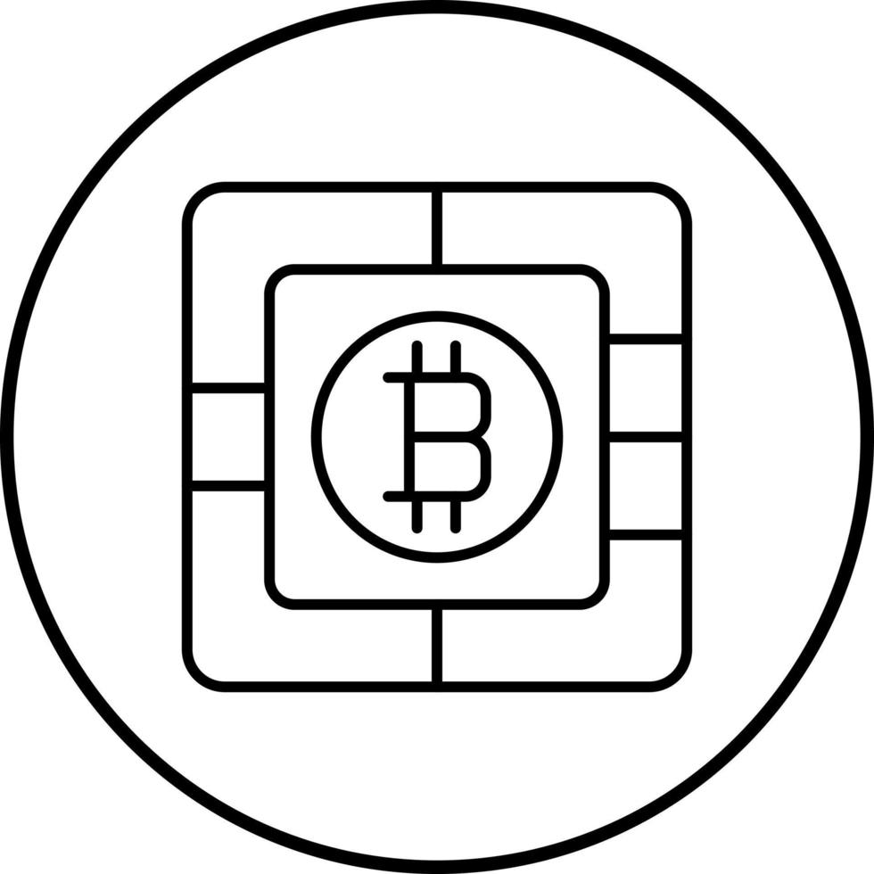 bitcoin chip vektor ikon