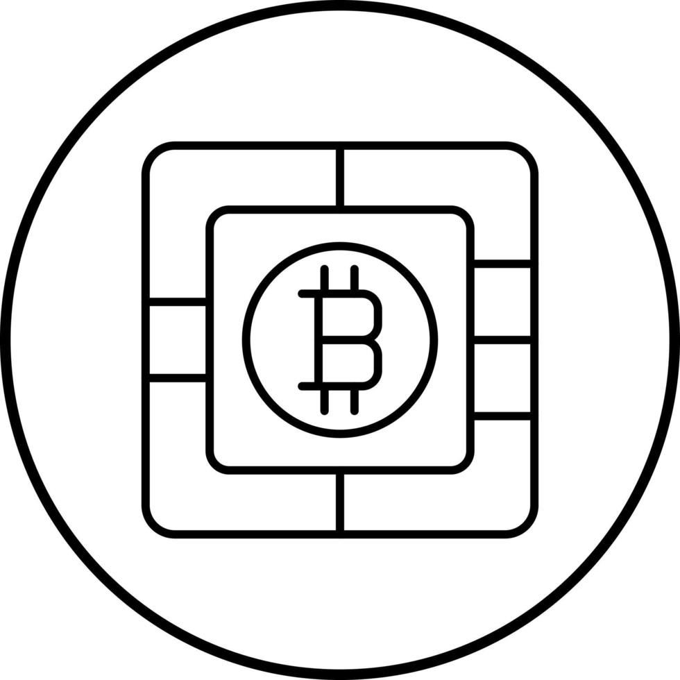 Bitcoin-Chip-Vektorsymbol vektor