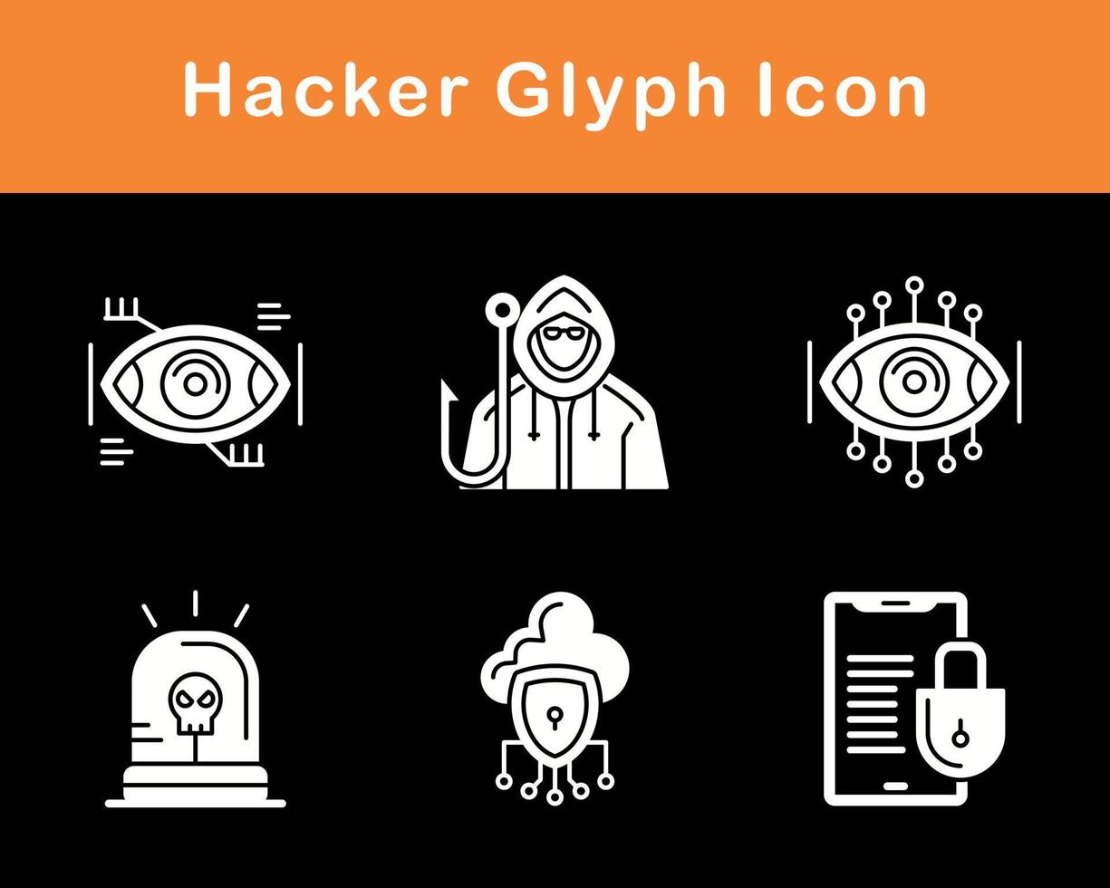 Hacker-Vektor-Icon-Set vektor