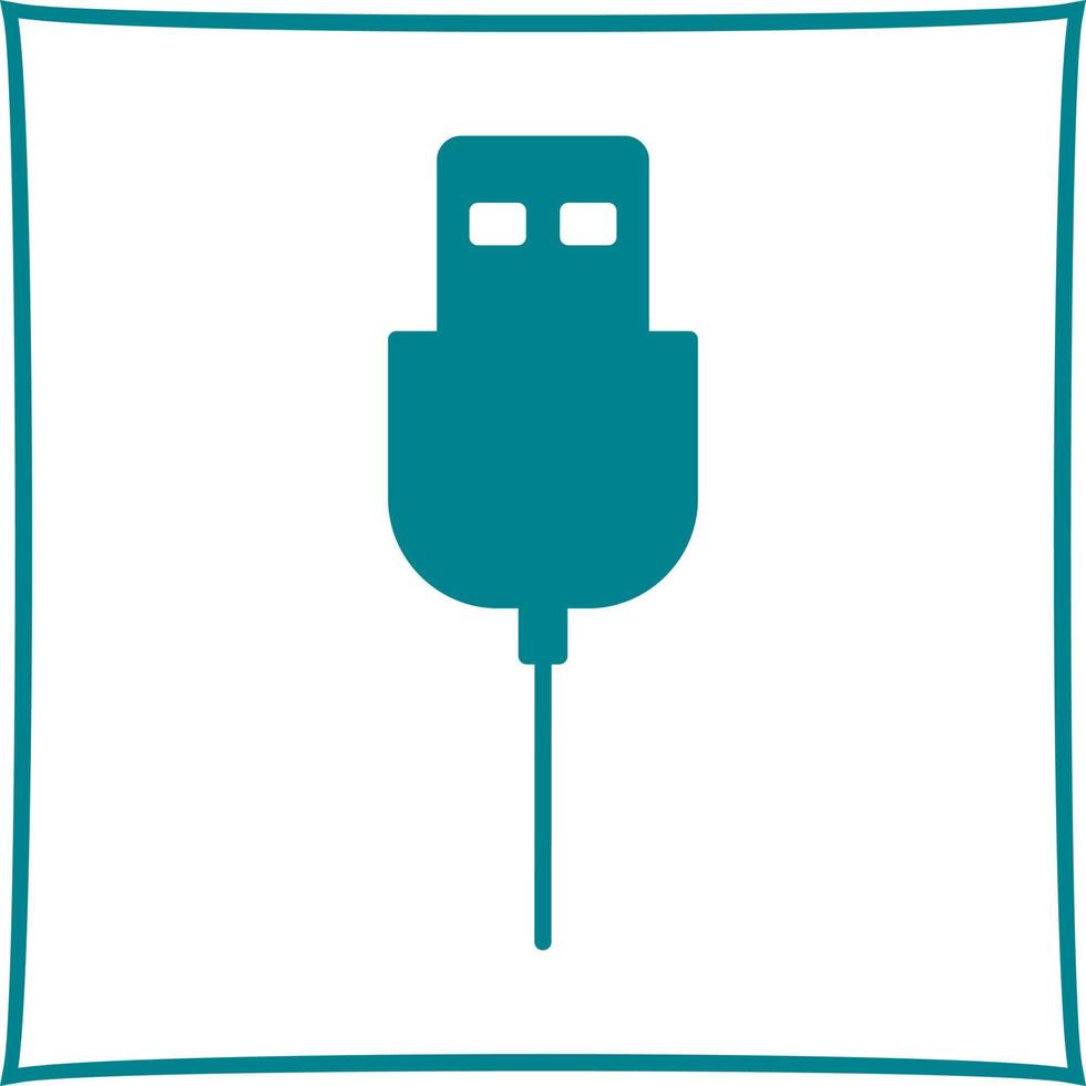 einzigartiges USB-Kabel-Vektorsymbol vektor