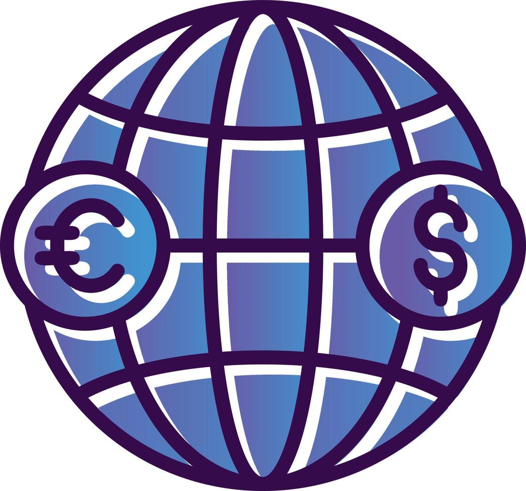 Design von Vektorsymbolen für Auslandsinvestitionen vektor