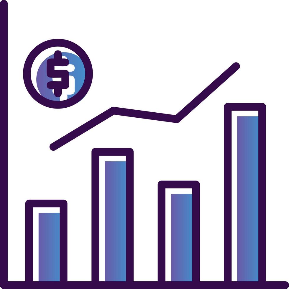 Finanzdaten-Vektor-Icon-Design vektor