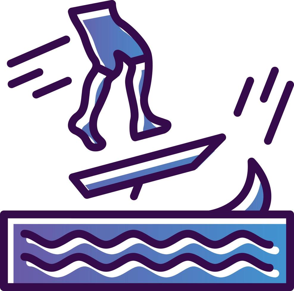 Skimboarding-Vektor-Icon-Design vektor