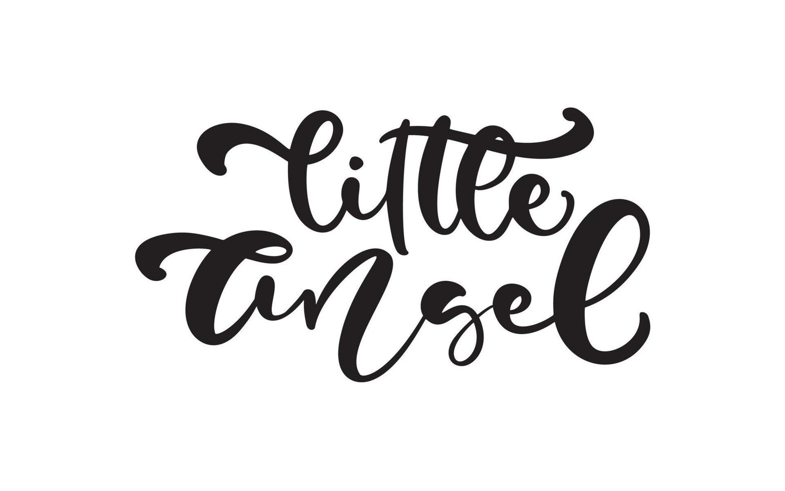 kleiner Engel Vektor Kalligraphie Schriftzug Baby Text. Hand gezeichnete moderne und Pinsel Stift Kinder isoliert Schriftzug. Design-Grußkarten, Einladungen, Druck, Kinder-T-Shirts, Wohnkultur.